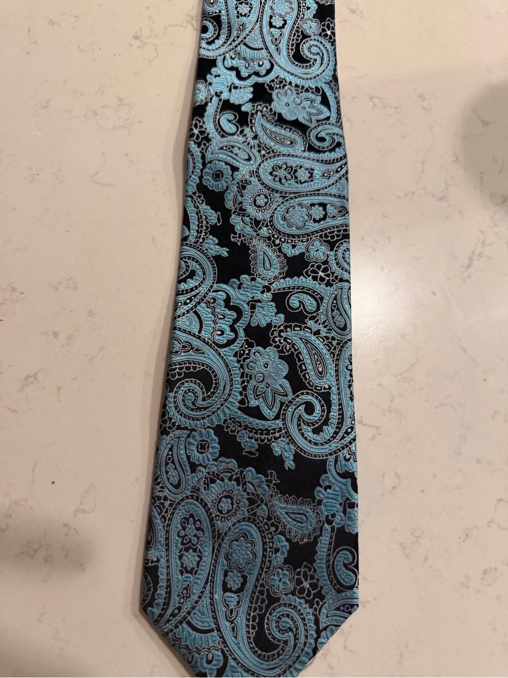 Men's Paisley Blue Italian Silk Tie